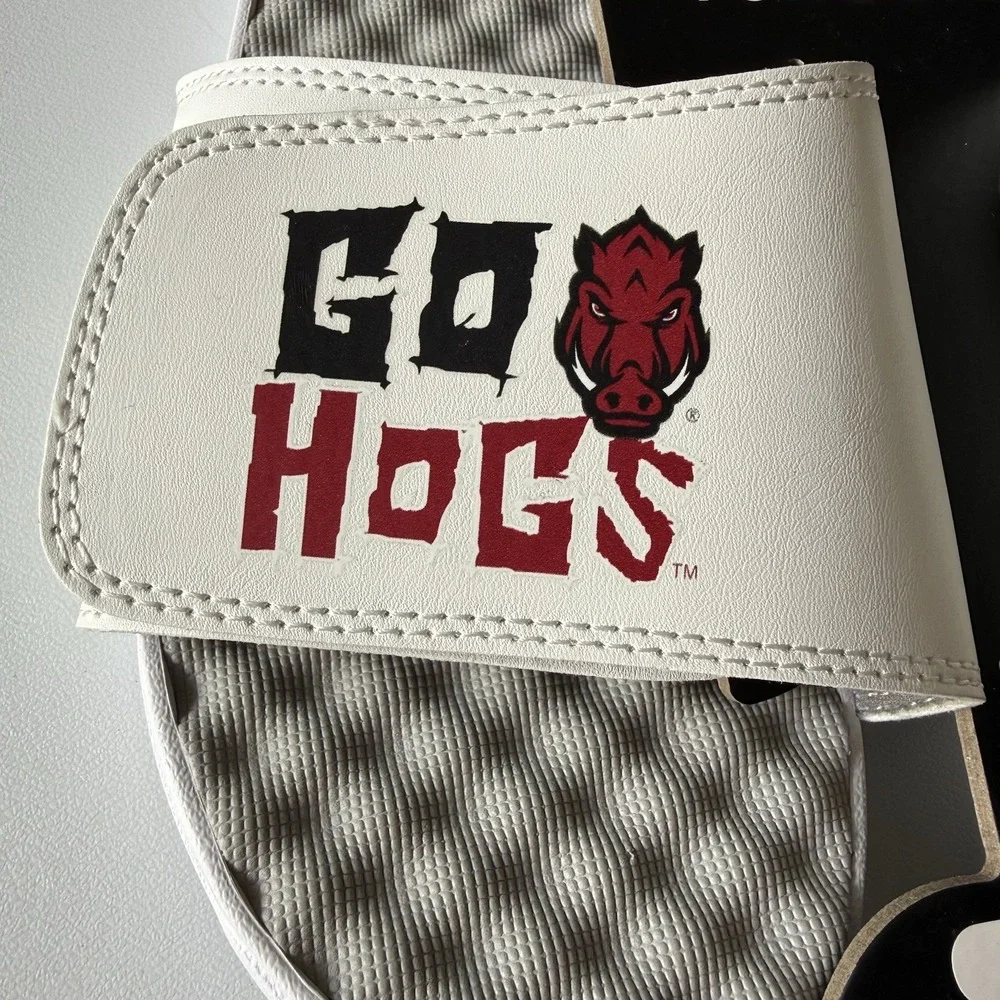 Arkansas Razorbacks Go Hogs iSlide‎ Slide Sandals Mens Size 8 NWT MSRP $44.99